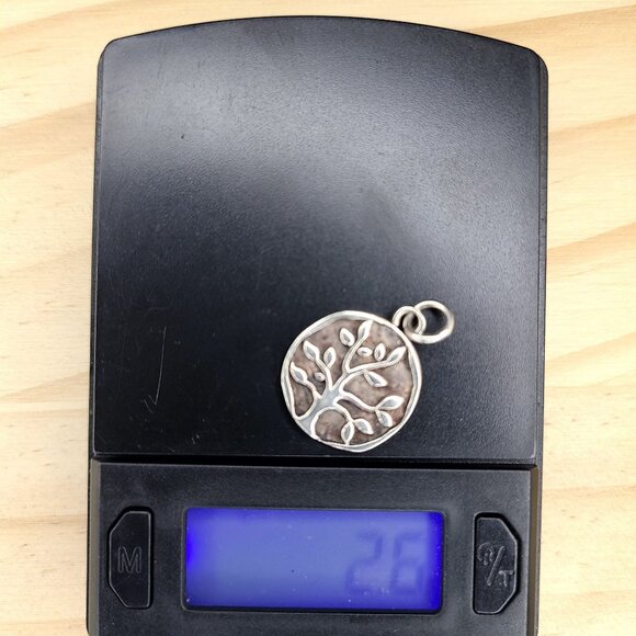 Vintage Sterling Silver Tree Of Life Pendant/Charm 0.75" Inspirational saying - Picture 6 of 10